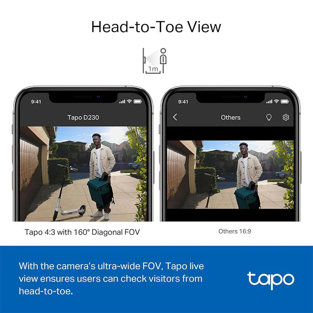 Tapo D230S1 Smart Video Doorbell Intercom 5MP 2.1mm - Image 8