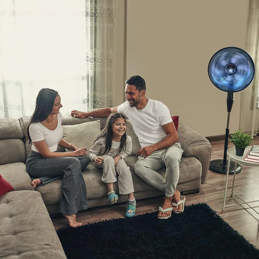Tefal Stand Fan With Remote & Anti-Mosquito Silence Force VG4135EE 16 Inch - Black - Image 6