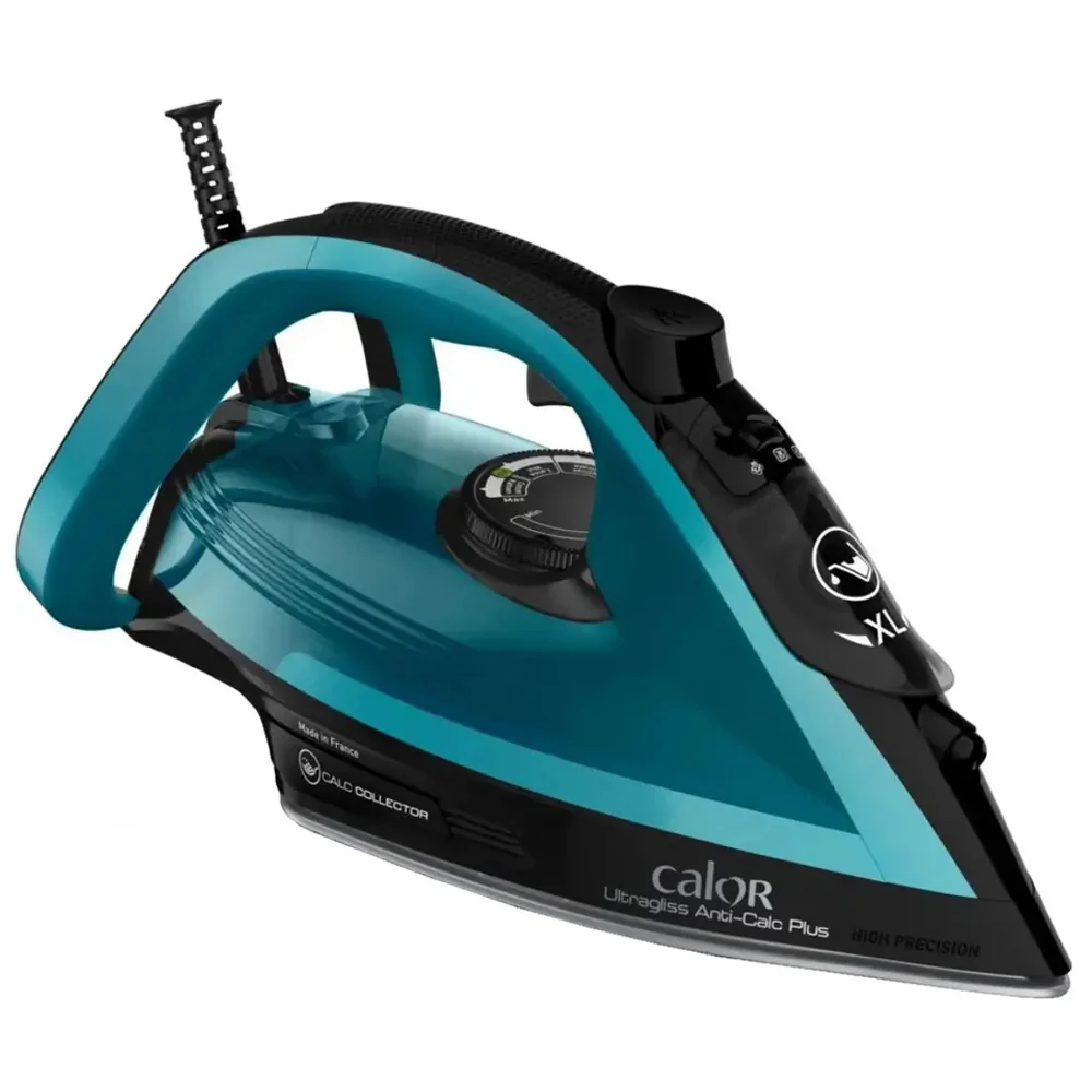 Tefal Steam Iron Ultragliss Anti-Calc Plus FV6832E0 2800W - Blue x Black - Image 2