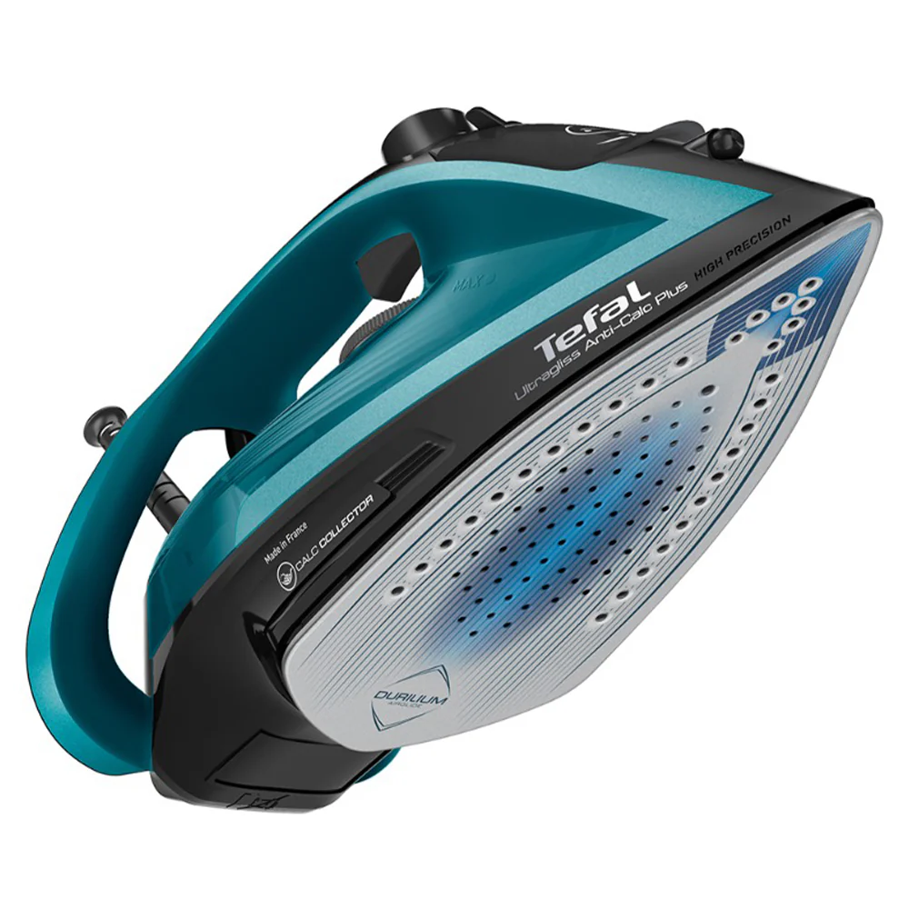Tefal Steam Iron Ultragliss Anti-Calc Plus FV6832E0 2800W - Blue x Black - Image 4