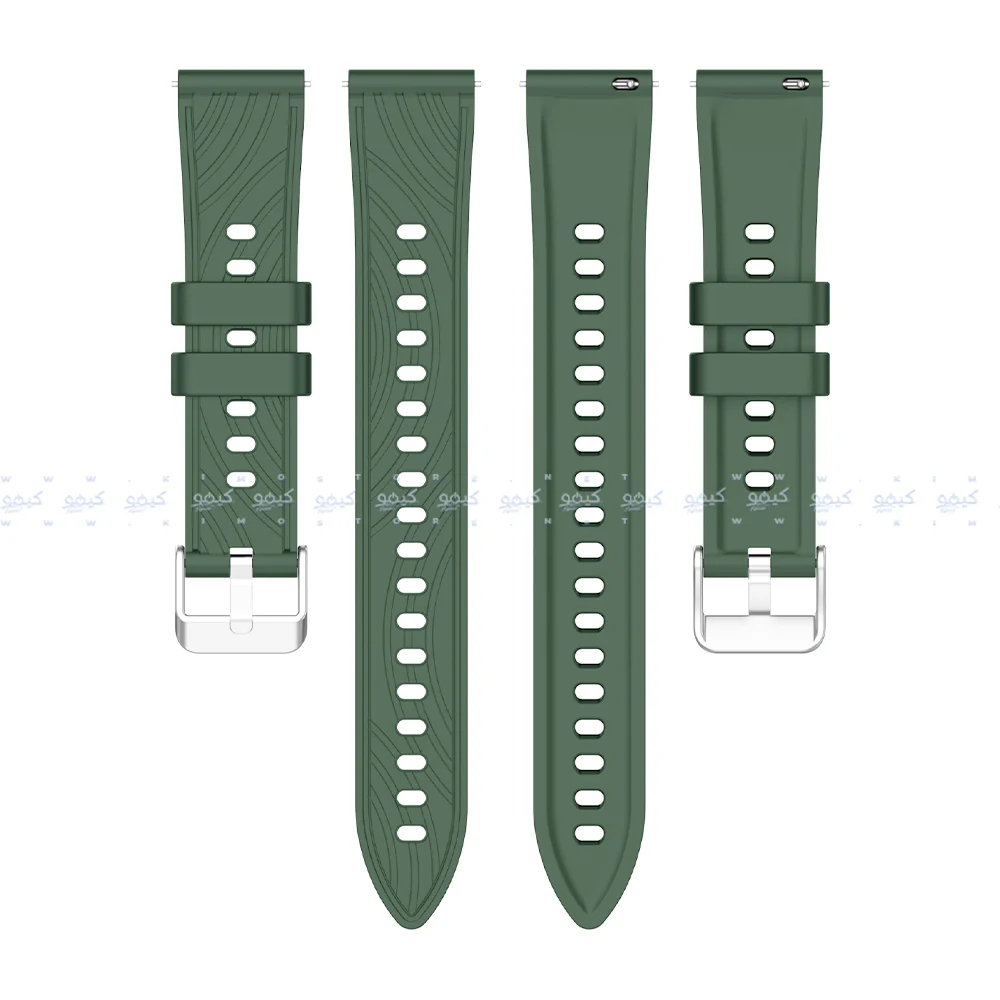 Textured Silicone Watch Strap (22mm) - Image 5