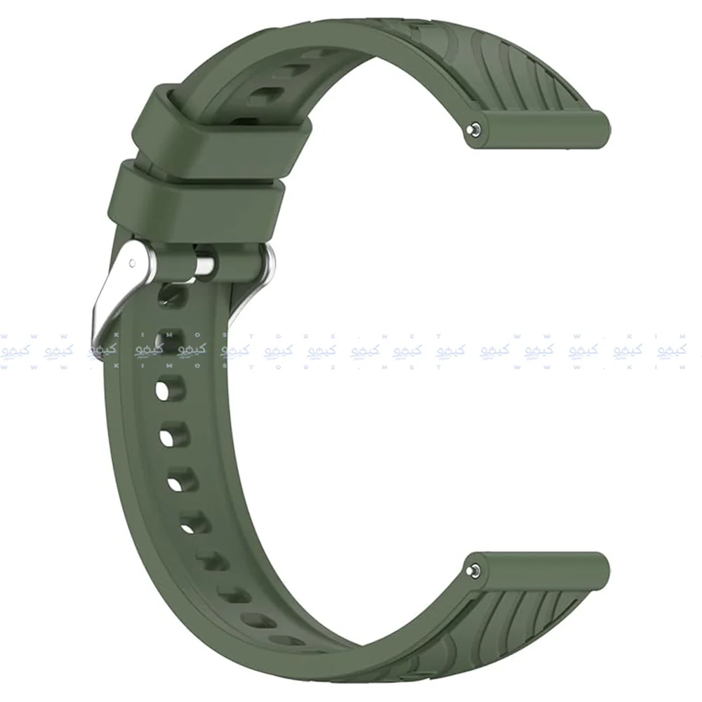 Textured Silicone Watch Strap (22mm) - Image 6