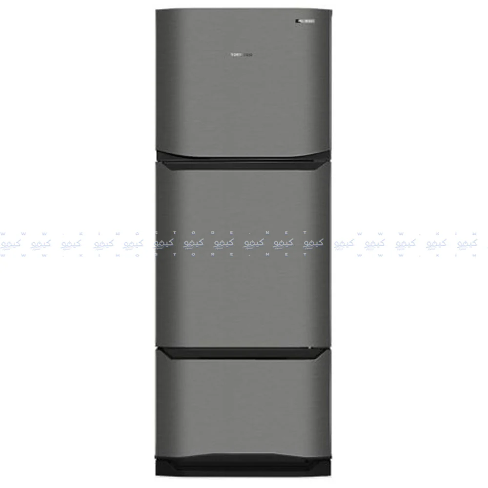 Tornado Refrigerator RF-45FTV-DST Inverter No Frost 351L 3 Doors - Dark Stainless