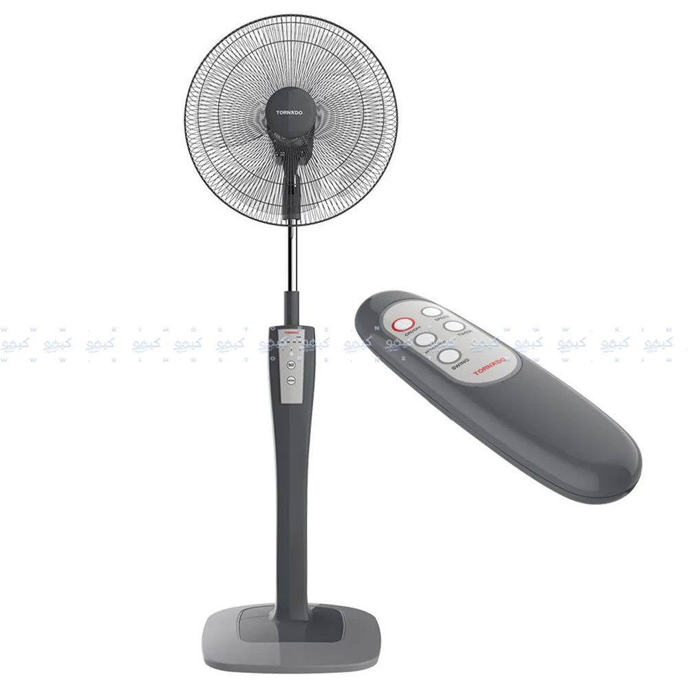 Tornado Stand Fan With Remote TSF-75G 16 Inch - Gray - Image 3