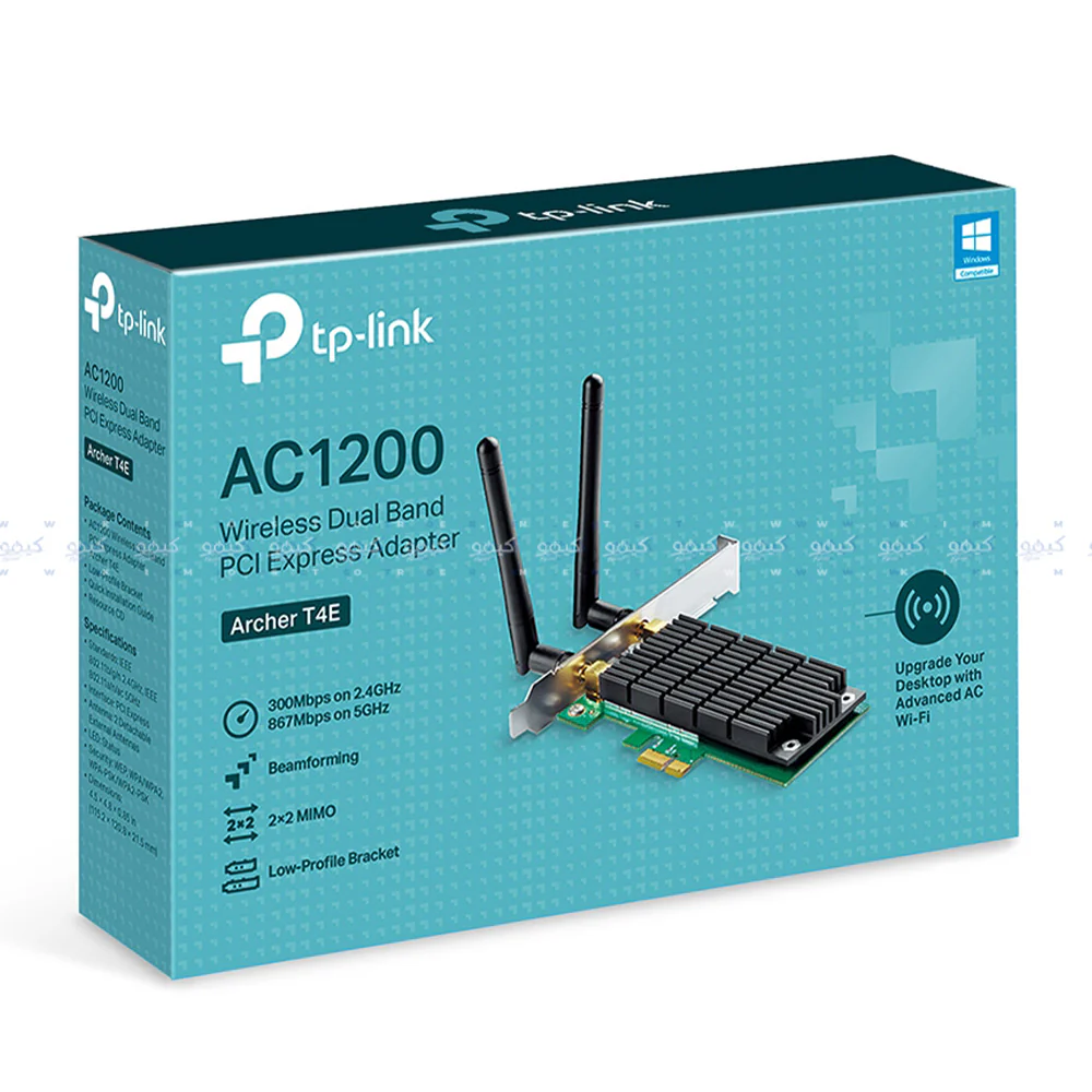 TP-Link Archer T4E AC1200 Dual Band PCI Express Wireless Lan Card With Antenna 1200Mbps - Image 3