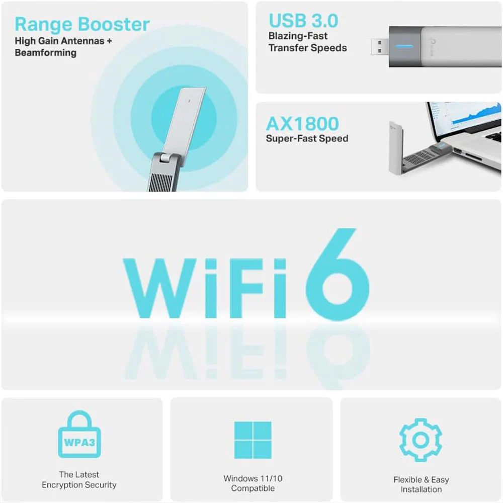 TP-Link Archer TX20UH AX1800 Wireless USB Adapter 1800Mbps - Image 6