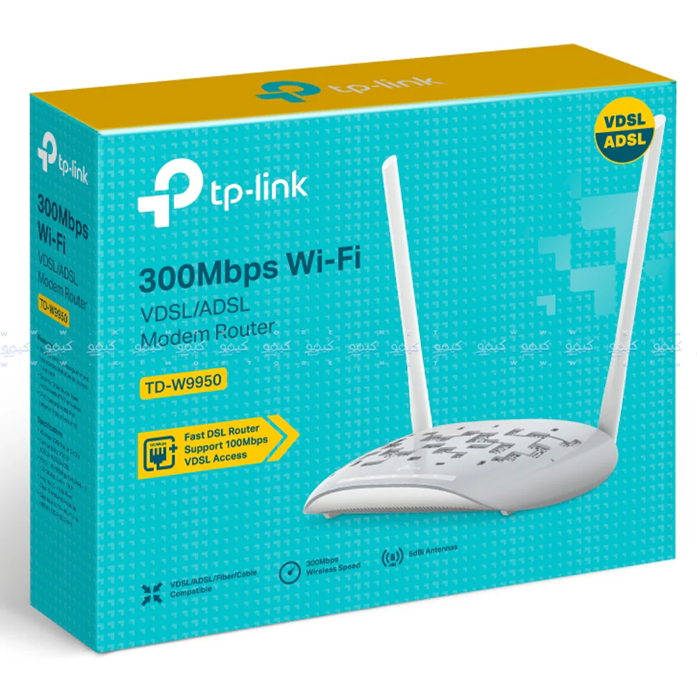 TP-Link TD-W9950 VDSL/ADSL Modem Router 4 Ports 2 Antenna 300Mbps - Image 4