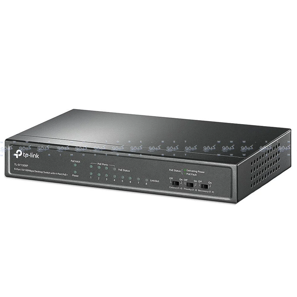 TP-Link TL-SF1008P Unmanaged Desktop Switch 4 Ports PoE+ 10/100Mbps + 4 Ports 10/100/Mbps - Image 2