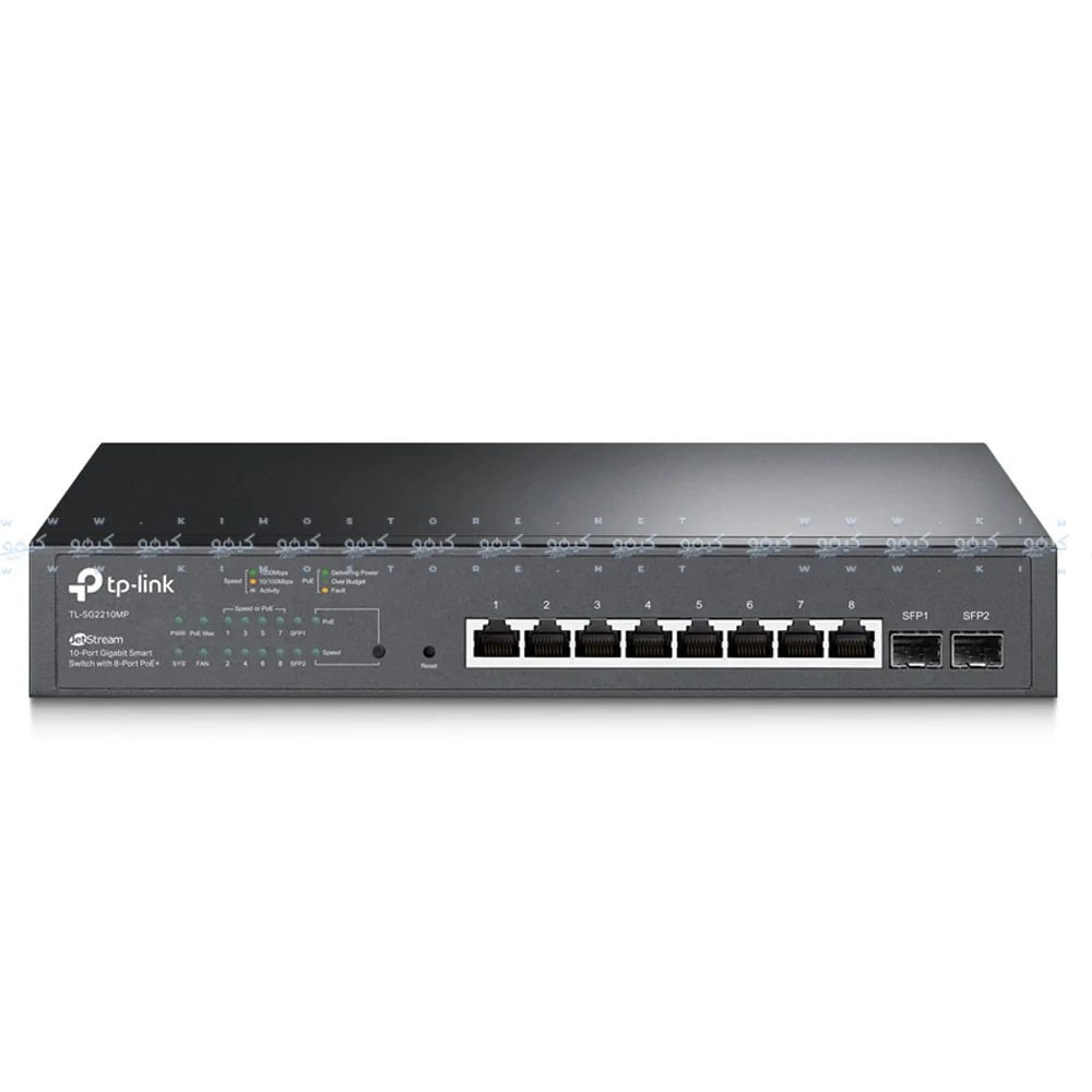 TP-Link TL-SG2210MP JetStream Smart Managed Rackmount Switch 8 Ports PoE+ 10/100/1000Mbps + 2 Ports SFP 10/100/1000Mbps 150W