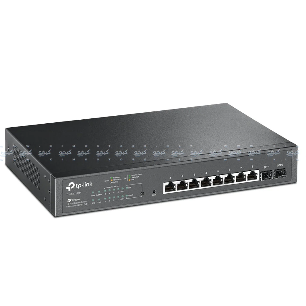 TP-Link TL-SG2210MP JetStream Smart Managed Rackmount Switch 8 Ports PoE+ 10/100/1000Mbps + 2 Ports SFP 10/100/1000Mbps 150W - Image 2