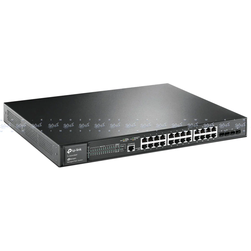TP-Link TL-SG3428MP JetStream L2+ Managed Rackmount and Fiber Switch 24 Ports PoE 10/100/1000Mbps + 4 Ports SFP 10/100/1000Mbps - Image 2
