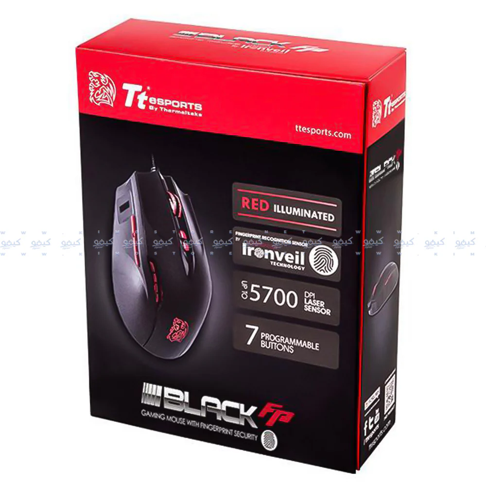 Tt eSPORTS Black FP Wired Gaming Mouse 5700Dpi - Image 8