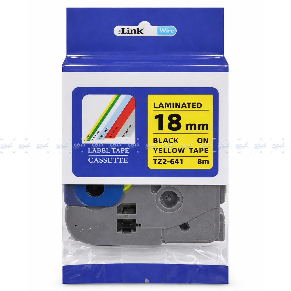 TZ2-641 Black on Yellow Label Tape 18mm 8m (Copy)