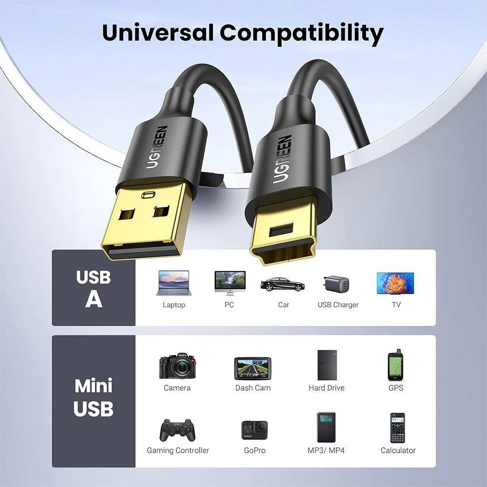 Ugreen 10355 USB To Mini USB Cable 1m - Image 9