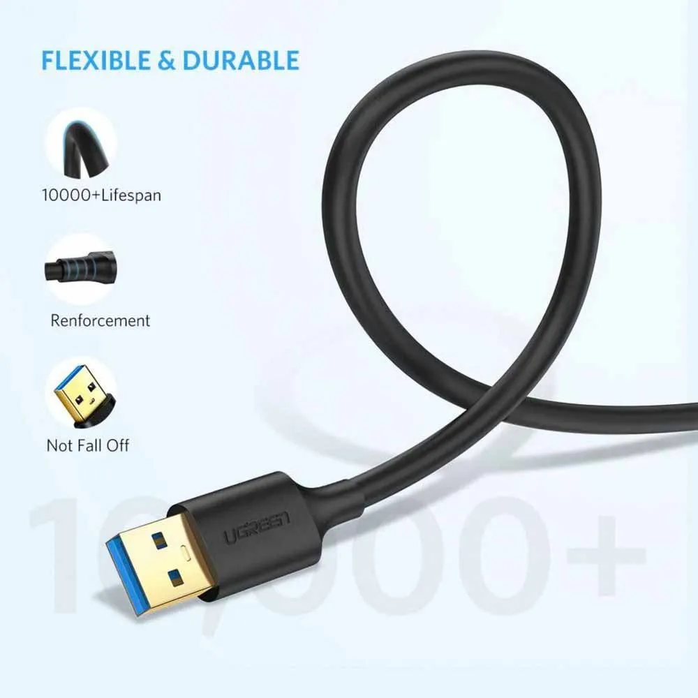 Ugreen 10370 4K USB Data Cable 1m - Black - Image 6