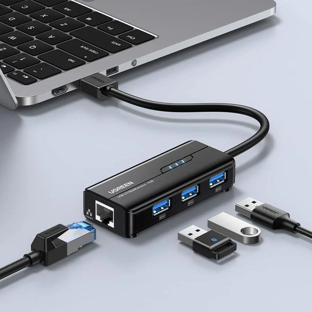 Ugreen 20265 4in1 USB 3.0 HUB 3 Port With Ethernet - Image 2