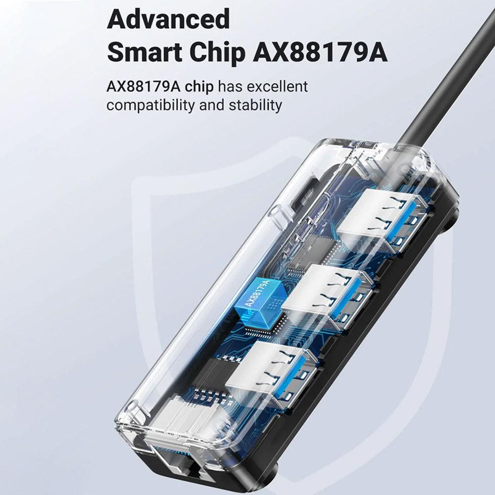 Ugreen 20265 4in1 USB 3.0 HUB 3 Port With Ethernet - Image 7