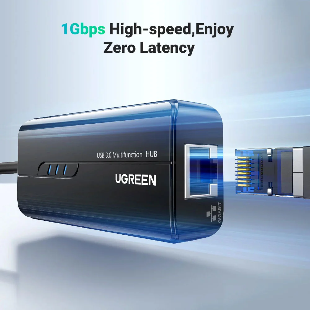 Ugreen 20265 4in1 USB 3.0 HUB 3 Port With Ethernet - Image 8