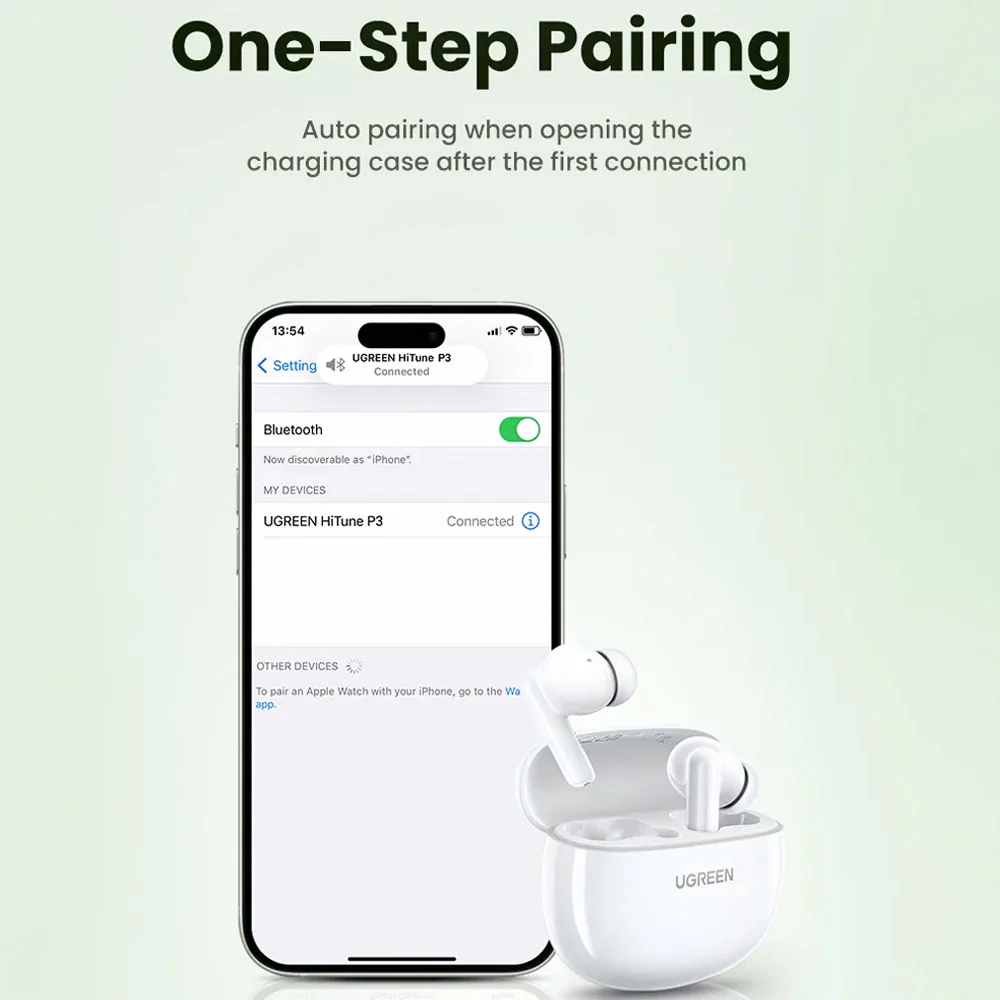 Ugreen HiTune P3 45110 True Wireless Earbuds - White - Image 10