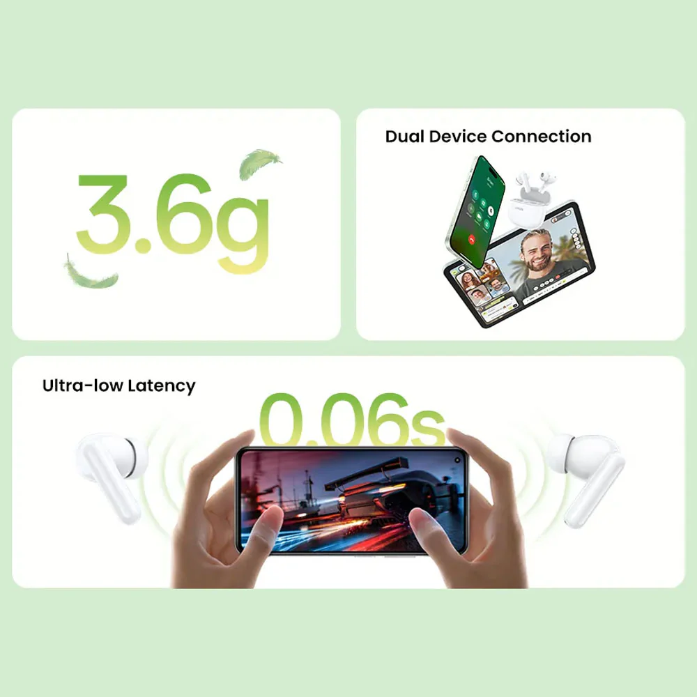 Ugreen HiTune P3 45110 True Wireless Earbuds - White - Image 6