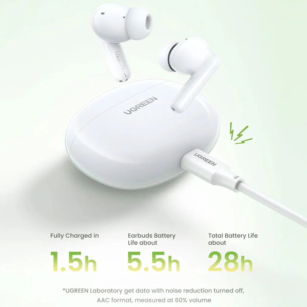 Ugreen HiTune P3 45110 True Wireless Earbuds - White - Image 7