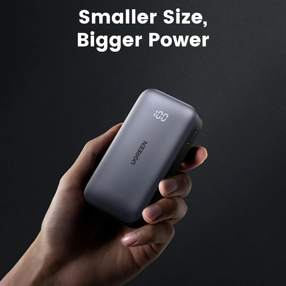 Ugreen Nexode 25185 Power Bank USB + Type-C 30W Fast Charging 10000mAh - Black - Image 7