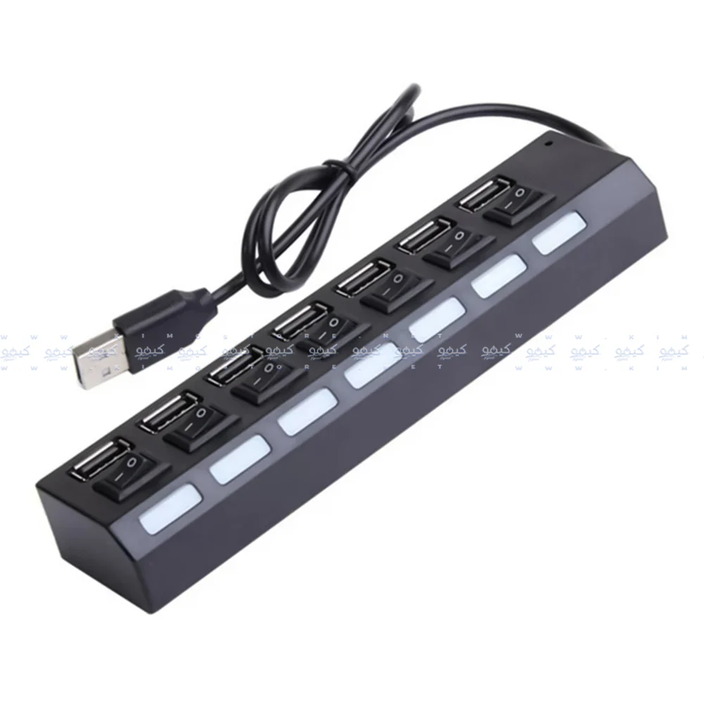 USB 2.0 HUB 7 Ports + 7 Switches - Image 2