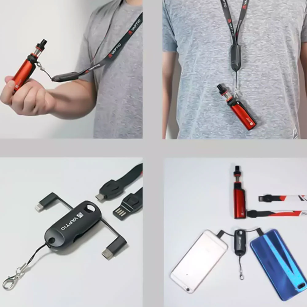 Vaptio USB + Micro + Type-C + Lightning 5in1 Lanyard Converter Cable Fast Charging - Image 7