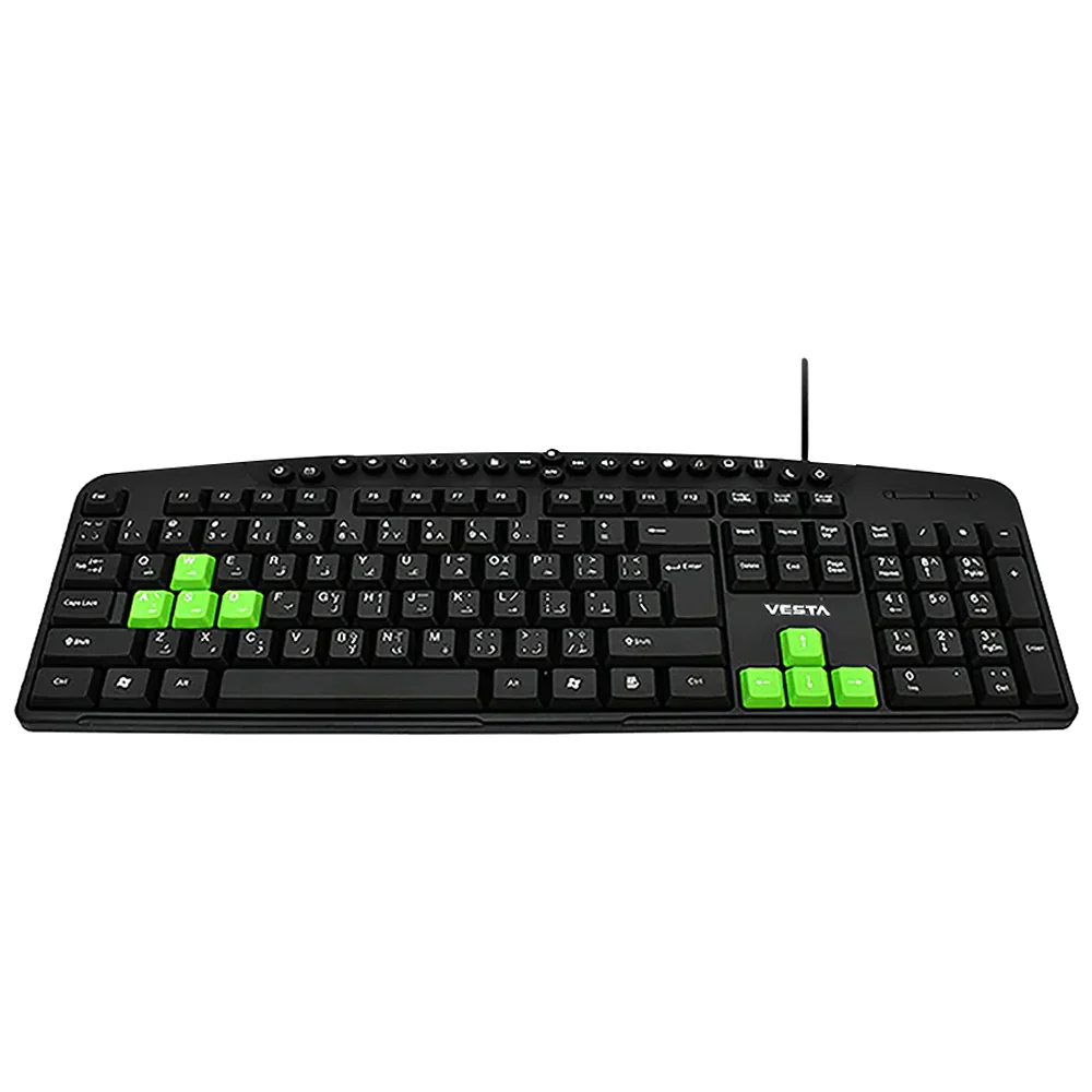 Vesta KB-47020 Wired Keyboard English & Arabic - Image 2