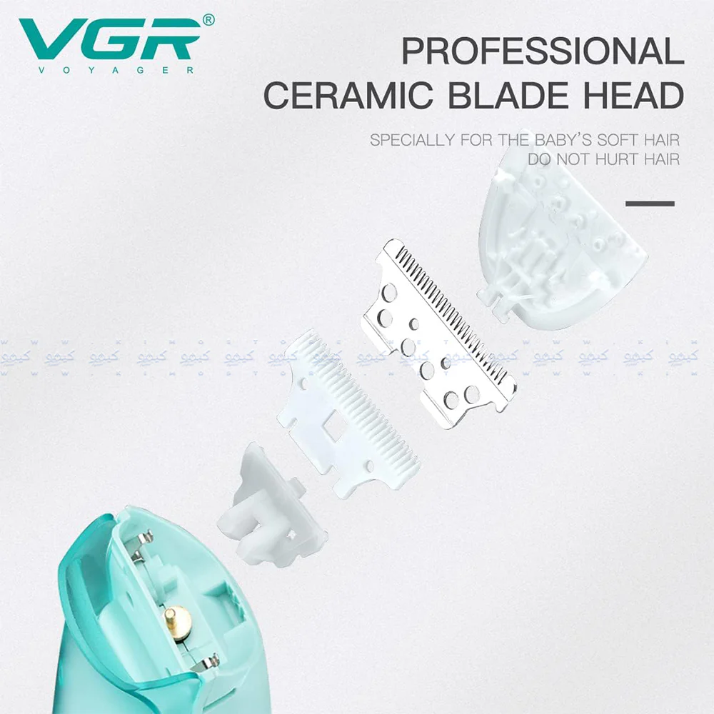 VGR Baby Vacuum Hair Clipper V-151 - Green - Image 6