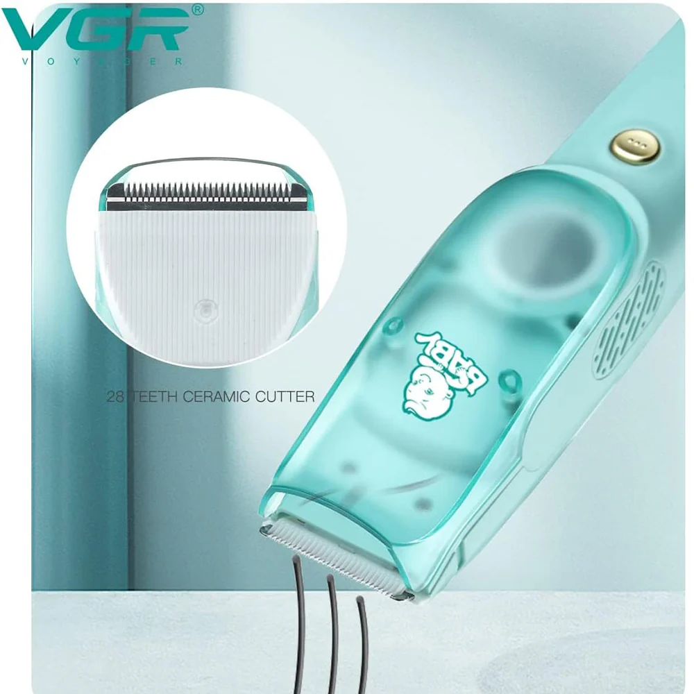 VGR Baby Vacuum Hair Clipper V-151 - Green - Image 8