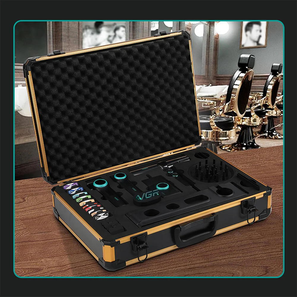VGR Professional Barber Combo Set 4in1 Stepless Pro 4 - Image 4