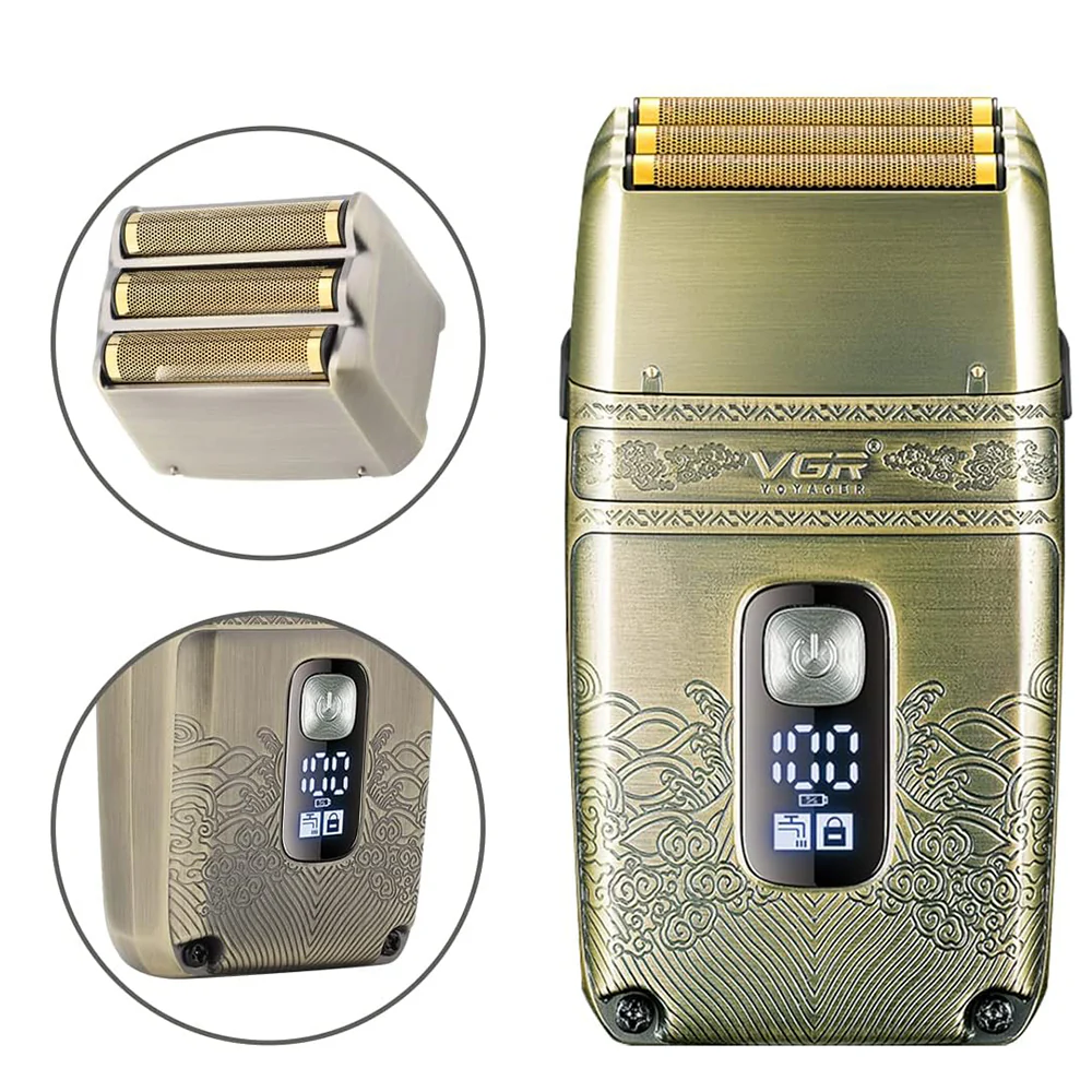 VGR Professional Foil Shaver V-335 - Gold - Image 4