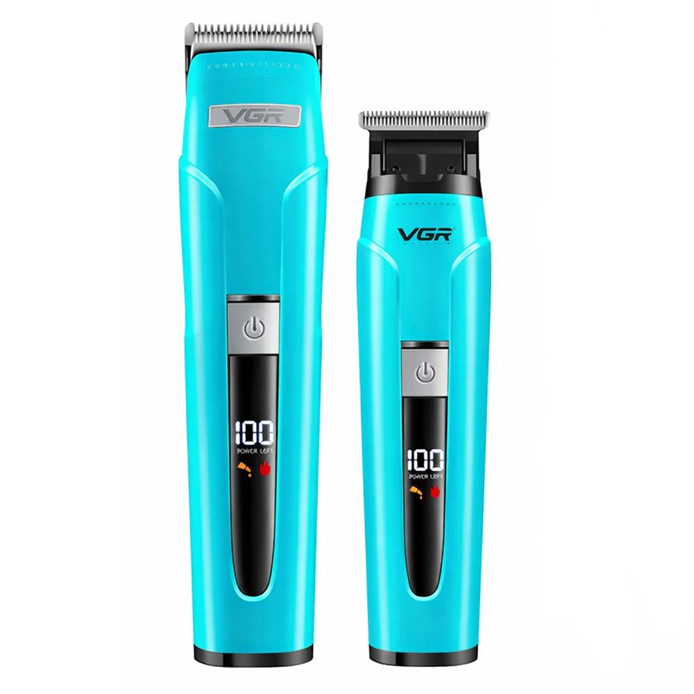 VGR Professional Hair Clipper and Trimmer Set V-694 S2 - Green - Image 2