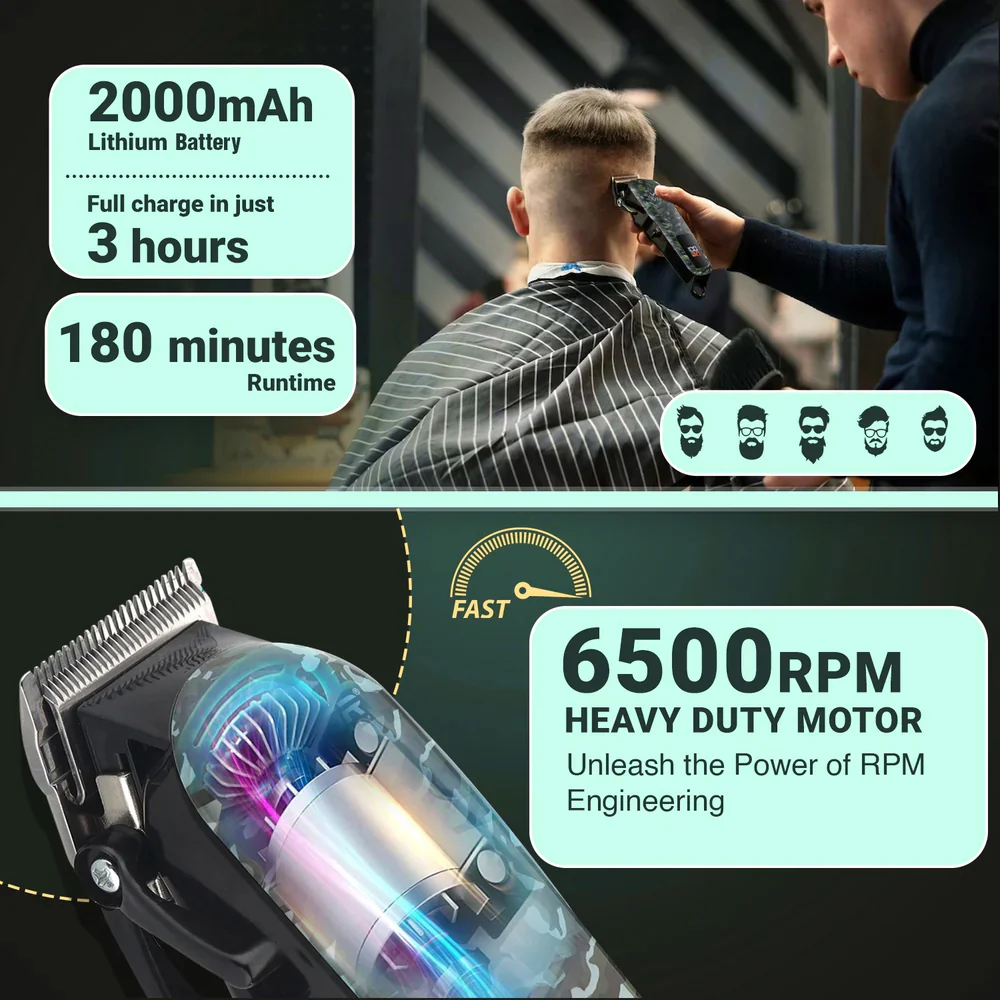 VGR Professional Hair Clipper V-665 - Image 7