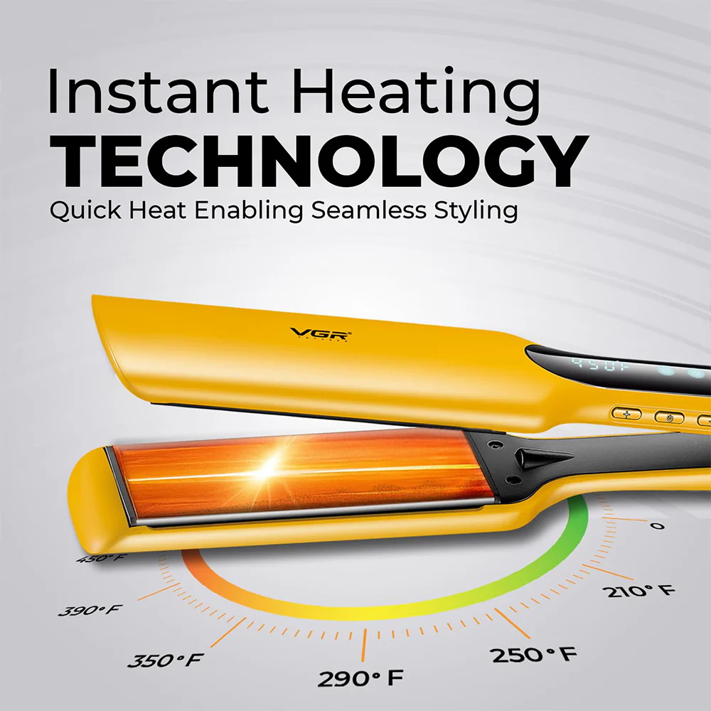 VGR Professional Hair Straightener V-521 - Yellow - Image 6