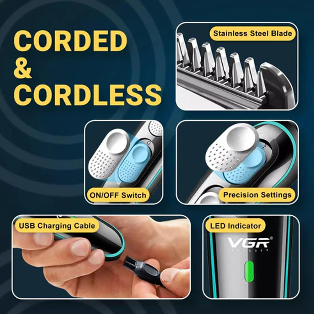 VGR Professional Hair Trimmer V-055 - Image 12