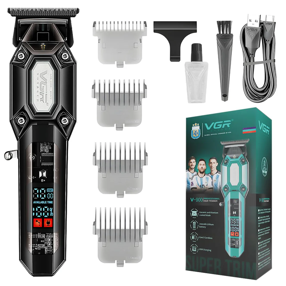 VGR Professional Hair Trimmer V-900 - Black - Image 3