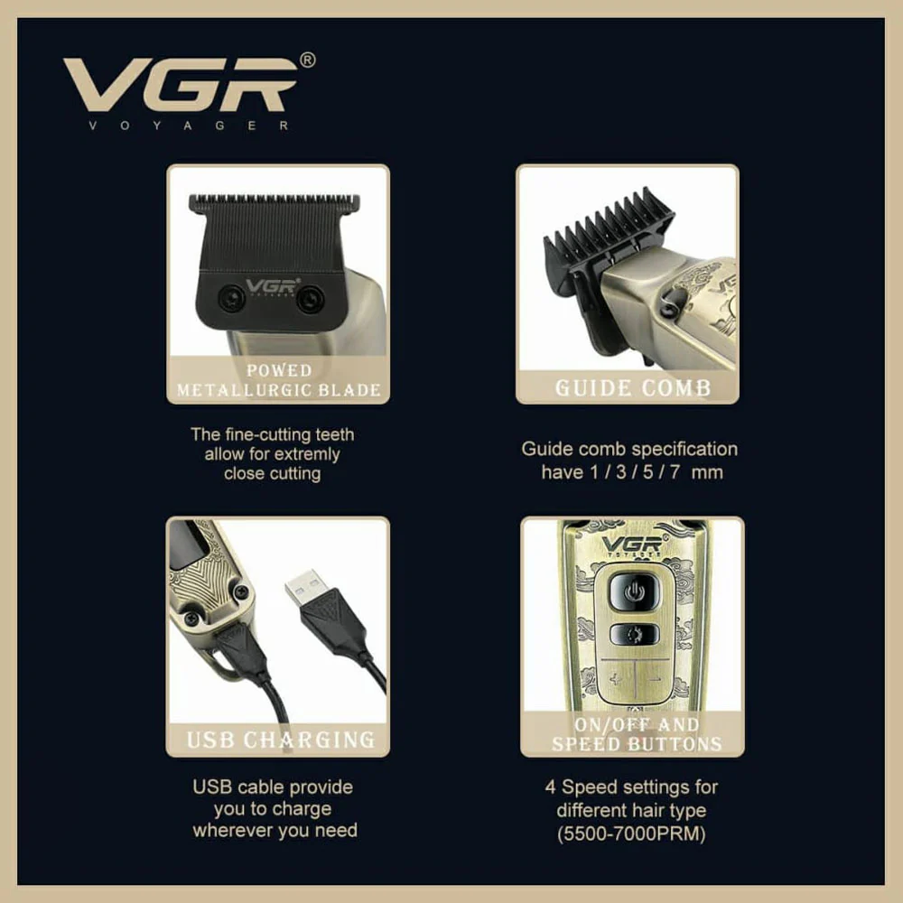 VGR Professional Hair Trimmer V-901 - Image 8