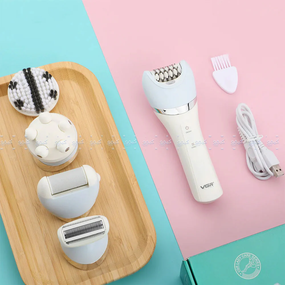 VGR Professional Lady Grooming Set 5-In-1 V-703 - White - Image 5