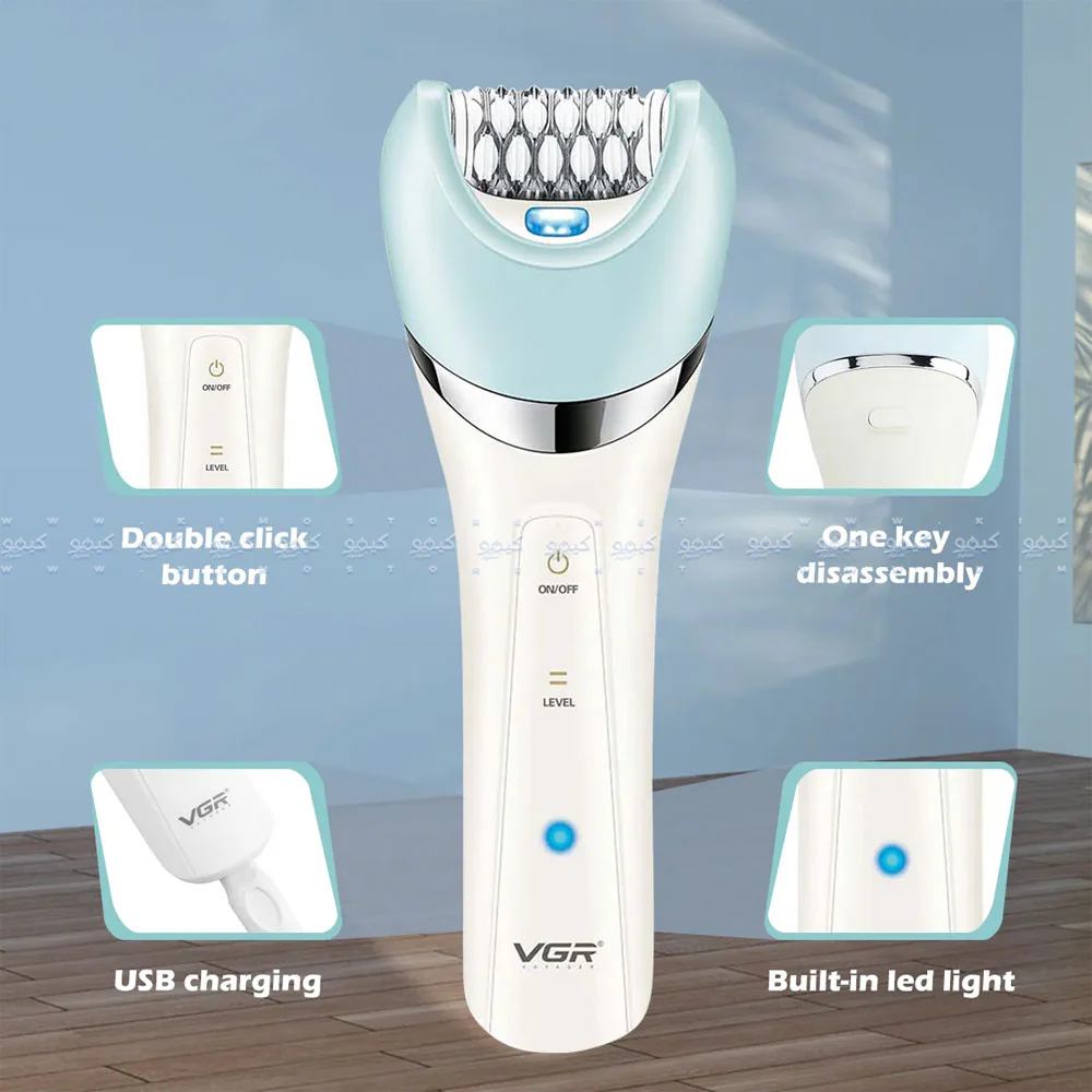 VGR Professional Lady Grooming Set 5-In-1 V-703 - White - Image 7