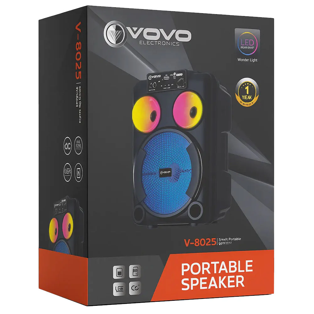 Vovo V-8025 RGB Portable Speaker 1.0 - Image 3