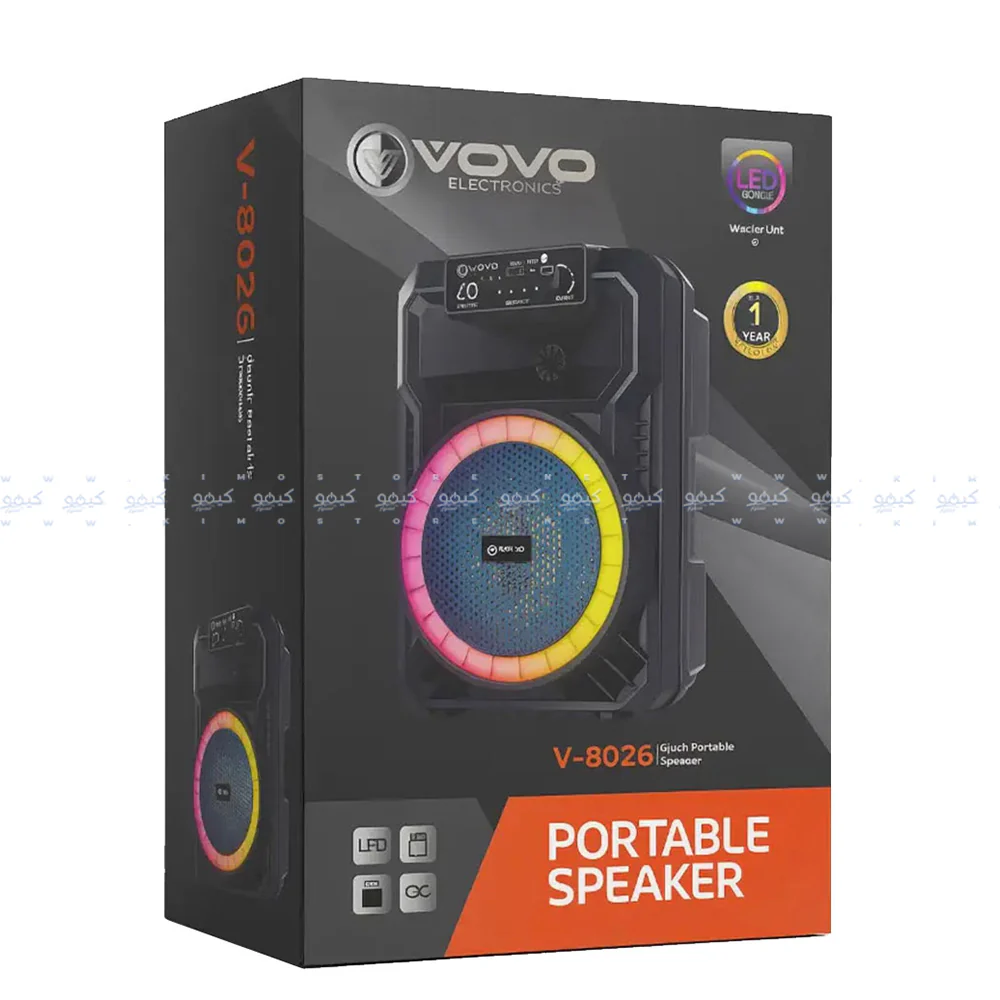 Vovo V-8026 RGB Portable Speaker With Mic 1.0 - Image 2
