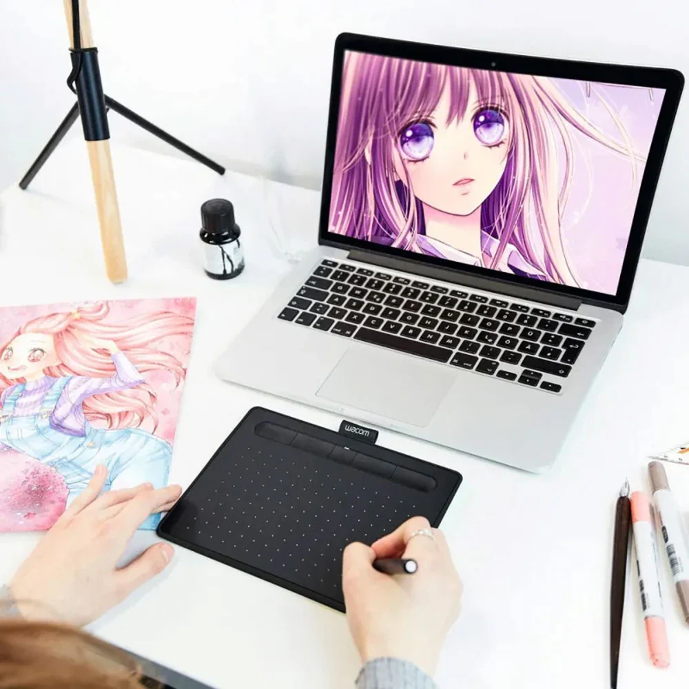 Wacom Intuos CTL-4100WLK-M Manga Edition Bluetooth Small Graphic Tablet - Black - Image 15