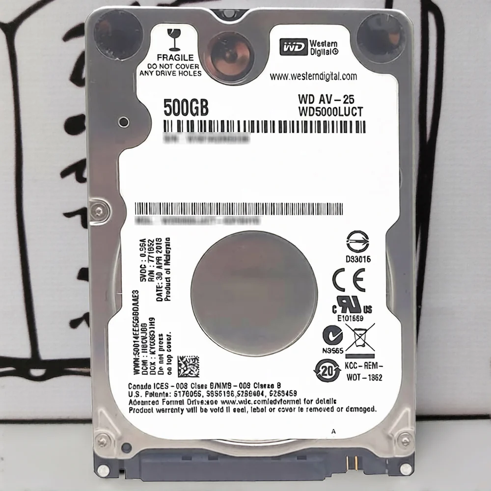 Western Digital 500GB 2.5 Inch Internal Laptop Hard Drive (Original Used) - Image 2
