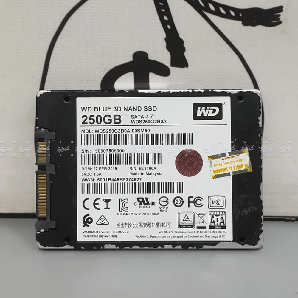 Western Digital Blue 250GB SATA 2.5 Inch Internal SSD (Original Used) - Image 3