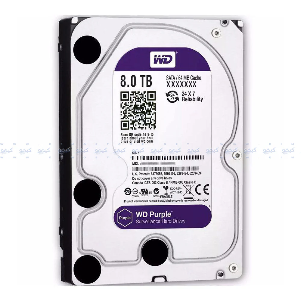 Western Digital Purple 8TB 3.5 Inch Surveillance Internal Hard Drive - Image 3