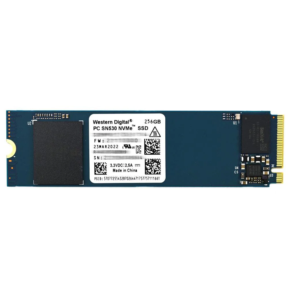 Western Digital SN530 256GB NVMe PCIe M.2 SSD (Original Used)