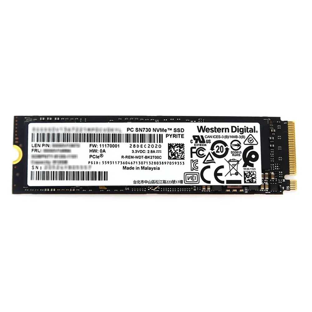 Western Digital SN730 256GB NVMe PCIe M.2 2280 SSD (Original Used)