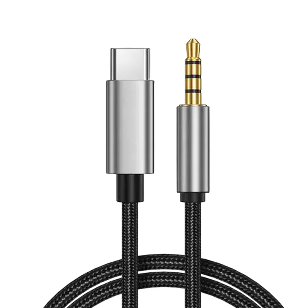X-Scoot XS-514 3.5mm AUX Audio To Type-C Cable 1m - Black - Image 2